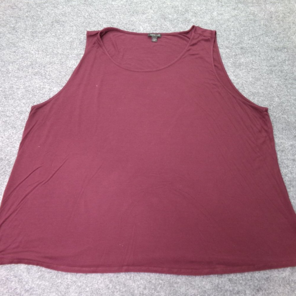J. Jill Wearever Tank Top Red 4X Layering Stretch Basic Sleeveless Shirt Blouse